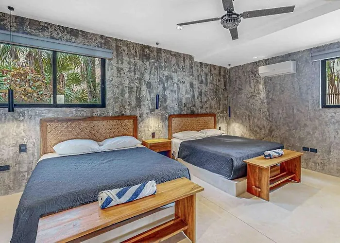 Hébergement de vacances Beachfront With Private Heated Pool Jacuzzi Sauna Ocean Views & Ac - 7th Heaven Tulum