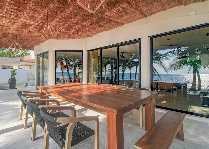 Beachfront With Private Heated Pool Jacuzzi Sauna Ocean Views & Ac - 7th Heaven Hébergement de vacances Tulum