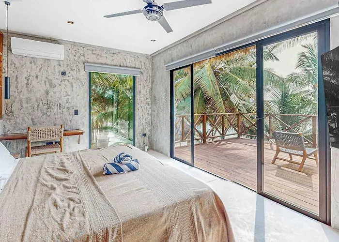 Beachfront With Private Heated Pool Jacuzzi Sauna Ocean Views & Ac - 7th Heaven Hébergement de vacances Tulum