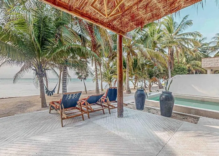 Hébergement de vacances Beachfront With Private Heated Pool Jacuzzi Sauna Ocean Views & Ac - 7th Heaven Tulum